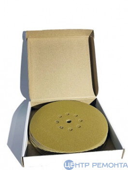 Шлифовальный диск на липучке СМиТ PRO, диаметр 225 мм/ Р60 - 9 отверстий