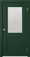 Межкомнатная дверь Полотно дверное "ДЕКАНТО-2" ПДО (Barhat Green) (2 филенки)