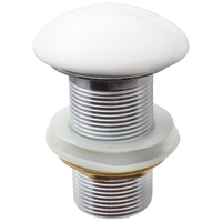 Выпуск-донный клапан Masterprof для раковины без перелива клик-клак белая керамическая крышка 1 1/4" ИС.110471
