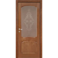 Дверь межкомнатная Хелли остеклённая 60x200 см шпон натуральный цвет тонированный дуб Без бренда