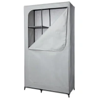 Шкаф-чехол для одежды Spaceo 180x100x45 см металл цвет серый SPACEO