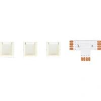 Коннекторы для RGB светодиодной ленты 5050 12-24 В 10 мм IP20 Т-образный 3 клипсы, контакты по центру APEYRON None