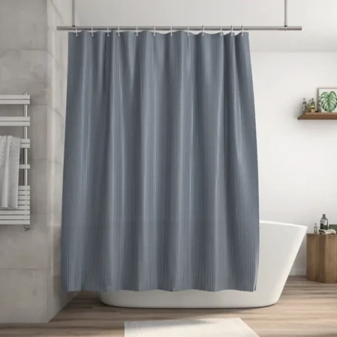 Штора для ванной Sensea Neo Stripes 180x200 см полиэстер цвет серый SENSEA