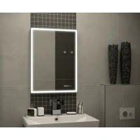 Зеркало для ванной Stretto Black с подсветкой 60x80 см Без бренда Belt