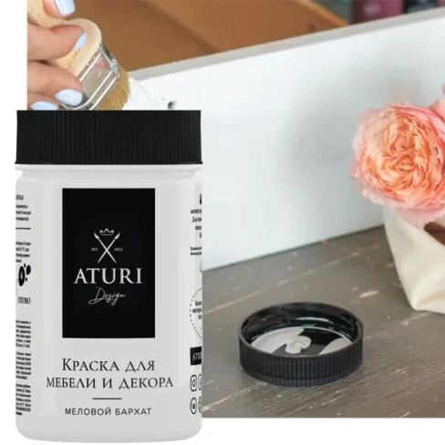Краска для мебели меловая Aturi цвет белоснежный 400 г ATURI DESIGN None