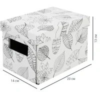 Коробка складная 20x12x13 см картон цвет белый STORIDEA FC2541KB-LF