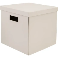 Коробка складная 31x31x30 см картон цвет бежевый STORIDEA FC2539KB-PP