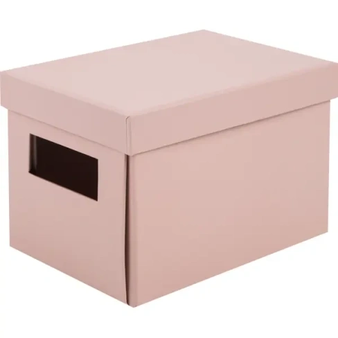Коробка складная 20x12x13 см картон цвет розовый STORIDEA FC2541KB-RS