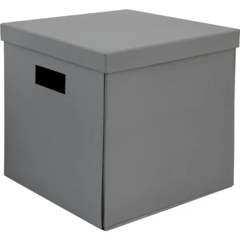 Коробка складная 31x31x30 см картон цвет серый STORIDEA FC2539KB-GR