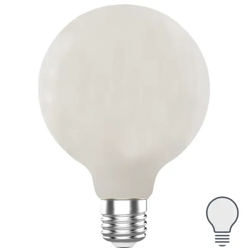 Лампа светодиодная Lexman G95 E27 220-240 В 9 Вт матовая 1055 лм нейтральный белый свет LEXMAN