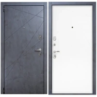 Дверь входная металлическая Порта Р-3 Graphit Art/Super White 980 мм левая PORTIKA Порта Р-3 15/15