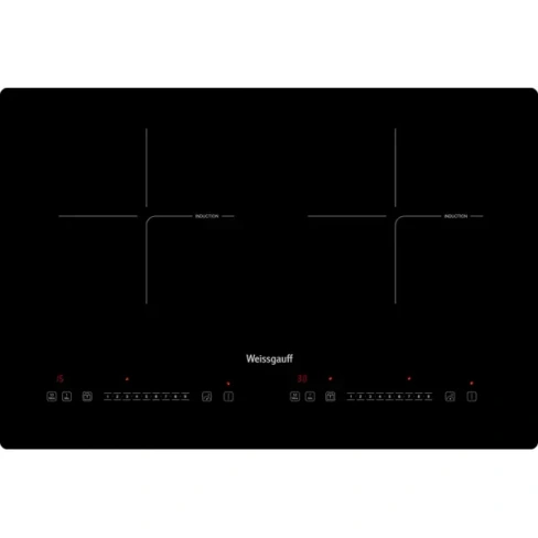 Индукционная варочная панель Weissgauff HI 412 H 61 см 2 конфорки цвет черный WEISSGAUFF