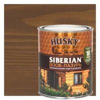 Воск-лазурь Husky Siberian полуматовый кофейное дерево 0.9 HUSKY Антисептик для защиты древесины