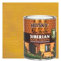 Воск-лазурь Husky Siberian полуматовый калужница 0.9 HUSKY Антисептик для защиты древесины