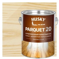 Лак паркетный Husky Parquet 20 полуматовый бесцветный 2.7 л HUSKY Покрытия для дерева, Лаки для дерева