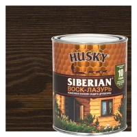 Воск-лазурь Husky Siberian полуматовый палисандр 0.9 HUSKY Антисептик для защиты древесины