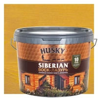 Воск-лазурь Husky Siberian полуматовый калужница 9 HUSKY Антисептик для защиты древесины