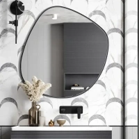 Зеркало для ванной Omega Glass Агат 80x83 см цвет серый OMEGA GLASS MD4 Агат