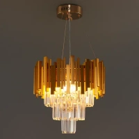 Люстра каскадная подвесная Wink Галатея E1776/5, 5 ламп, 15 м², цвет золотистый MAYTONI
