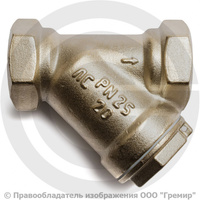 Фильтр Ду-15 (1/2") Ру-25 VALFEX 46Б5фт1 сетчатый латунный ВР (ВН) никель