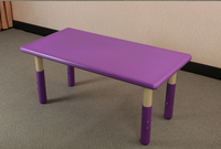 Стол пластиковый регулируемый прямоугольный 120х60, фиолетовый