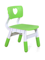 Детский пластиковый регулируемый стульчик 57х32 см, зелёный