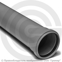 Труба PP-H Дн 110х2,7 б/нап L=1м в/к RTP (РосТурПласт) канализационная полипропиленовая