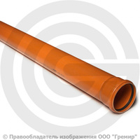 Труба для наружной канализации Дн 160х4 L=4м SN4 Ostendorf KGEM НПВХ (ПВХ) рыжая