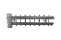 Гидрострелка с коллектором на 9 контуров BMSS-150-9DU (нерж., до 150 кВт, подкл. котла G 1½″, 4+4 контура G 1″, боковой