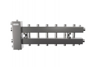 Гидрострелка с коллектором на 7 контуров BMSS-150-7DU (нерж., до 150 кВт, подкл. котла G 1½″, 3+3 контура G 1″, боковой