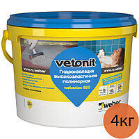 Мастика полимерная Вебер Ветонит 822 для влажных помещений 4 кг