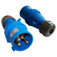 Вилка LanMaster IEC 309 32A 250V blue [lan-iec-309-32a1p/m]
