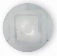 IdealLux светильник настенно-потолочный Stonenhenge PL2, прозрачное окисленное стекло с трафаретной печатью, D 30см, Н 9