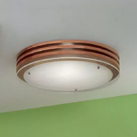 Kolarz "QUADRA" светильник потолочный, круг, розрач стекло, R7s, 1 50W, H8 cm, D 5 3 cm, дерево