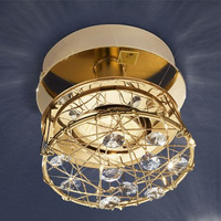 Kolarz "Solaris Onda" светильник накладной потолоч., SW strass, прозрач G9/40W, D11см, H11см, золото 24К