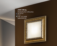 Kolarz "Rubens" светильник потолочный, белое стекло, 47/47, 4хE14, 60W, металл серебро