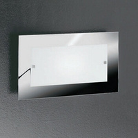 LineaLight "Moderncollection" бра, белое матир стекло, 45х26х6,5 см, 1х2G11 18W, мат никель