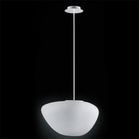 Murano Due Светильник подвесной "Sasso S", белое стекло, диам. 50 см, выс. 100см, 1х100W Е27, белый