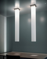 Tubes PL 20 светильник потолочный, белое стекло "diafano", мат никель, 1*60W E27 накал (1*100W E27га