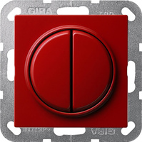 Выключатель двухклавишный Gira S-Color, на клеммах, красный