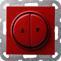 Выключатель жалюзи клавишный Gira S-Color, на клеммах, красный