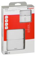 Звонок беспроводной - комплект "Премиум" - 30 рингтонов - дальность 200 м - цвет белый Беспроводные дверные звонки