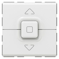 Кнопка для управления жалюзи двойная 10А, 2 модуля Legrand Mosaic, на винтах, белый Mosaic (для установки в монтажные ко