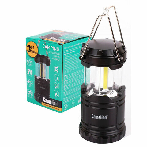 Фонарь туристический CAMELION 3Вт LED питание 3xAAА не в Комплекте контейнер и магнит LED5632
