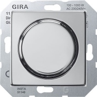 Светорегулятор поворотно-нажимной Gira ClassiX для ламп накаливания 230в и электронных трансформаторов 12в, без нейтрали