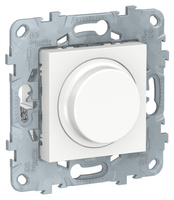 Светорегулятор поворотно-нажимной Schneider Electric Unica New универсальный (в т.ч. для led ламп), без нейтрали, белый