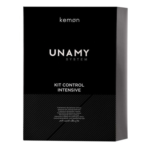 Полуперманентное выпрямление натуральных и окрашенных волос Kit Unamy Control Intense Kemon (Италия)