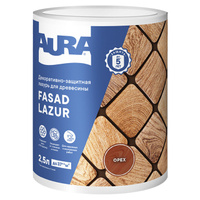 Средство деревозащитное Aura Fasad Lazur орех 2,5л, арт.AWW022