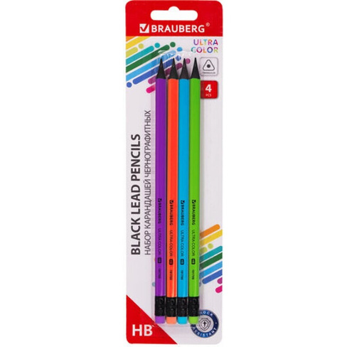 Чернографитных набор карандашей BRAUBERG Ultra Color