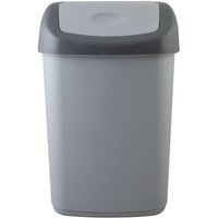 Контейнер для мусора с качающейся крышкой Полимербыт 14 л пластик (27.4х22.6х42 см)